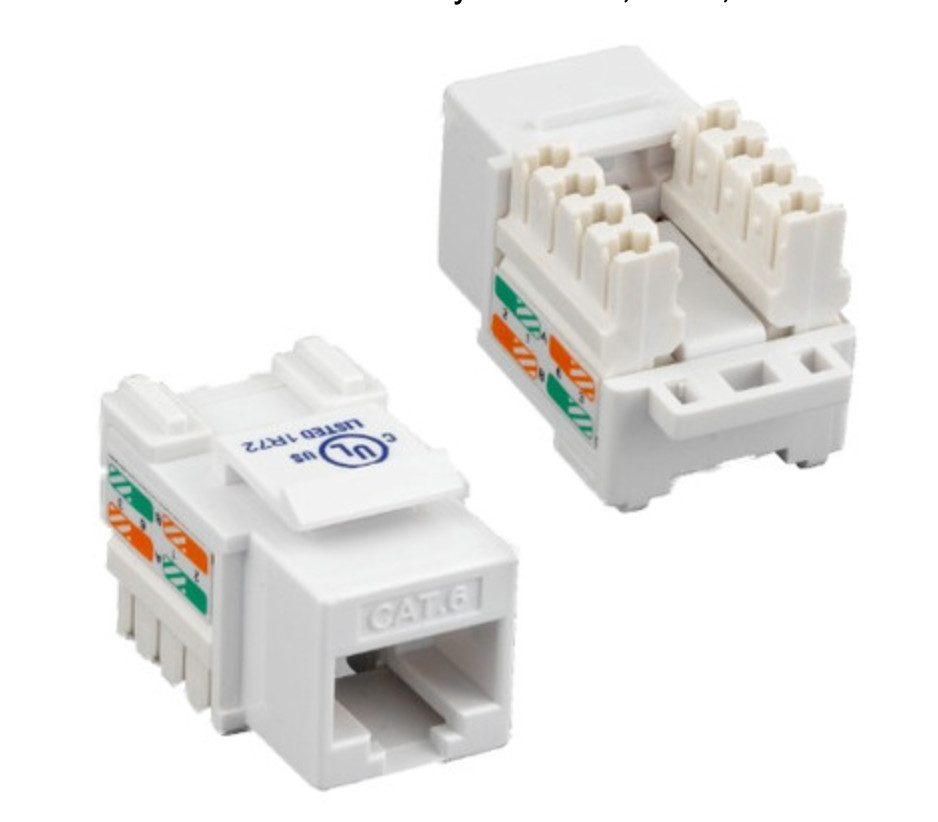 C UL US LISTED KJ8 CAT. 6 Internet Network Keystone JACK [1R72] E157358 New NIP