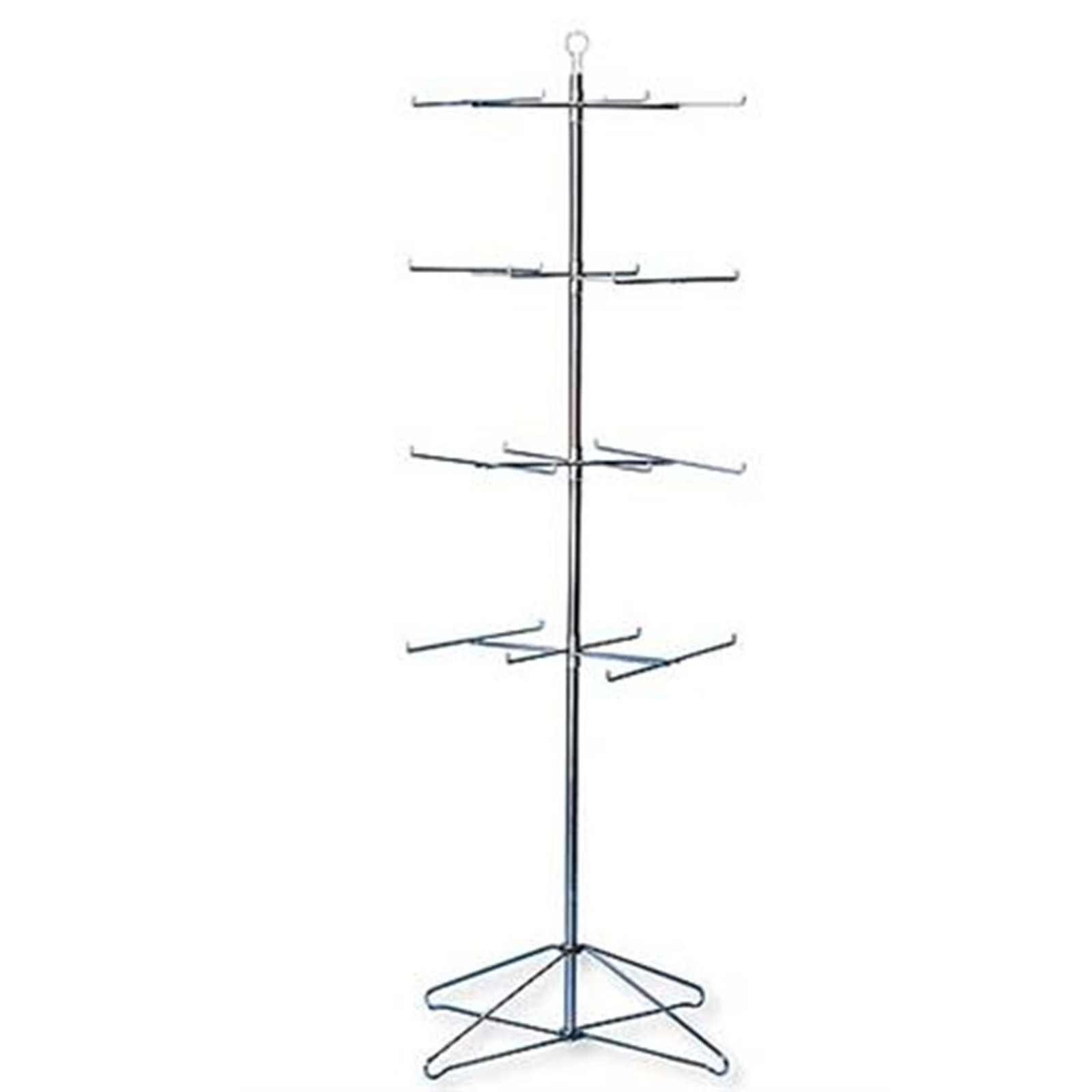 Retail Store Display Hanging Floor Spinner Hanging Rack 4-Tier Wire 63 In