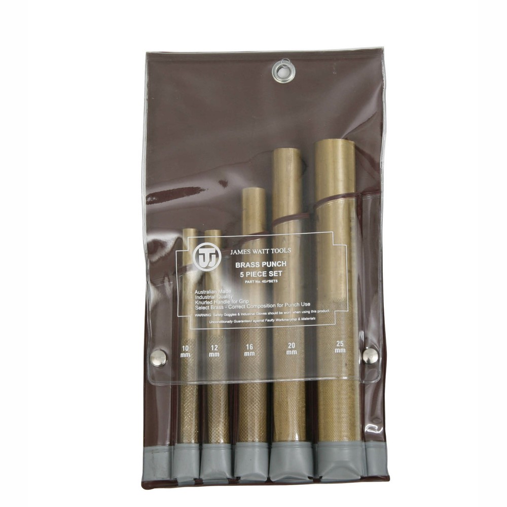 Klein Tools 4BPSET5 Brass Punches 5 Piece Set