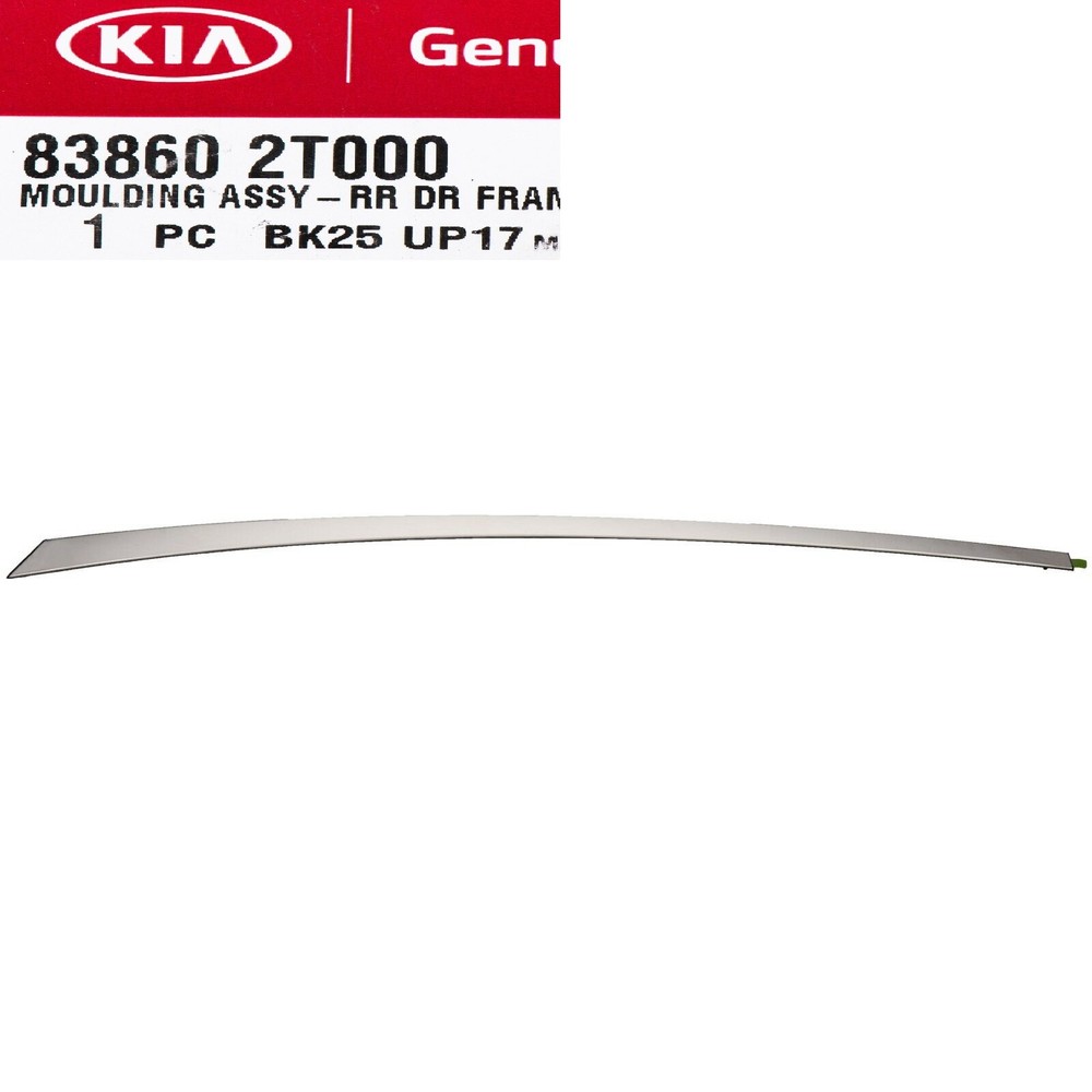 Genuine Upper Door Panel Trim Optima 2011-15 Chrome Molding Rear Door Right Side