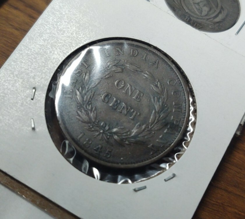 1845 STRAITS SETTLEMENTS 1 CENT KM#3 SCARCE COIN #46