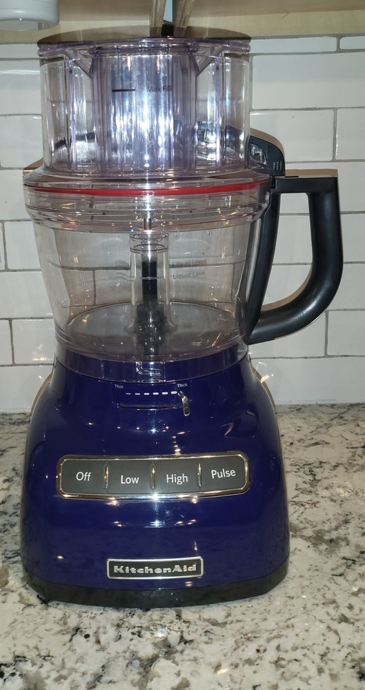 Kitchen Aid 13-Cup Food Processor w/ Accessories & Storage Case, Blue, KFP1355BU