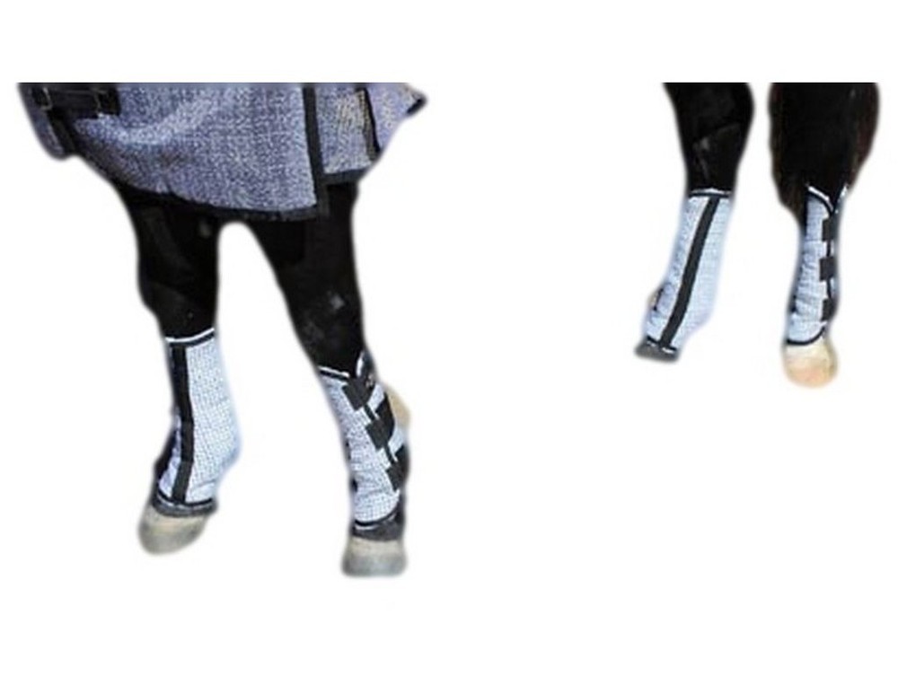 Professionals Choice Fly Boots 4 Pack Lined Gray Black PCFBVP