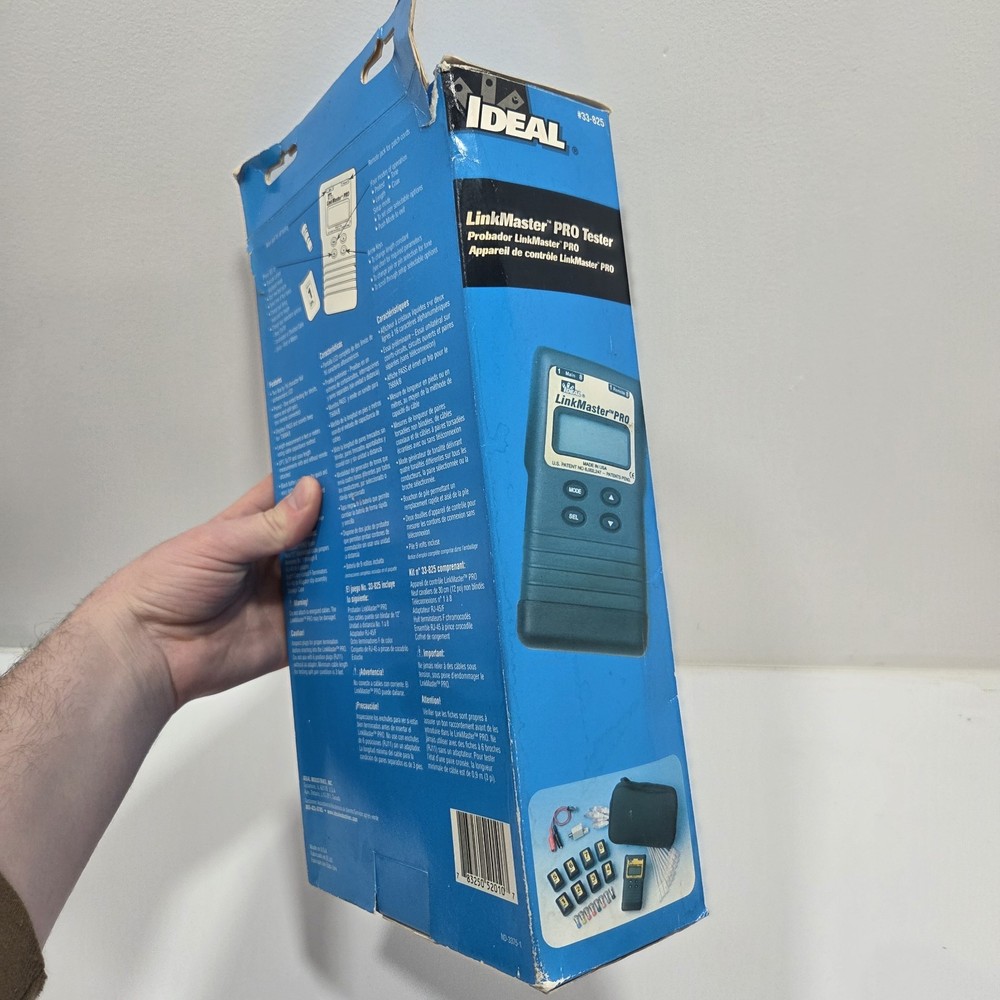 IDEAL LINK MASTER PRO Network Cable Tester In Carrying Case Model #33-825