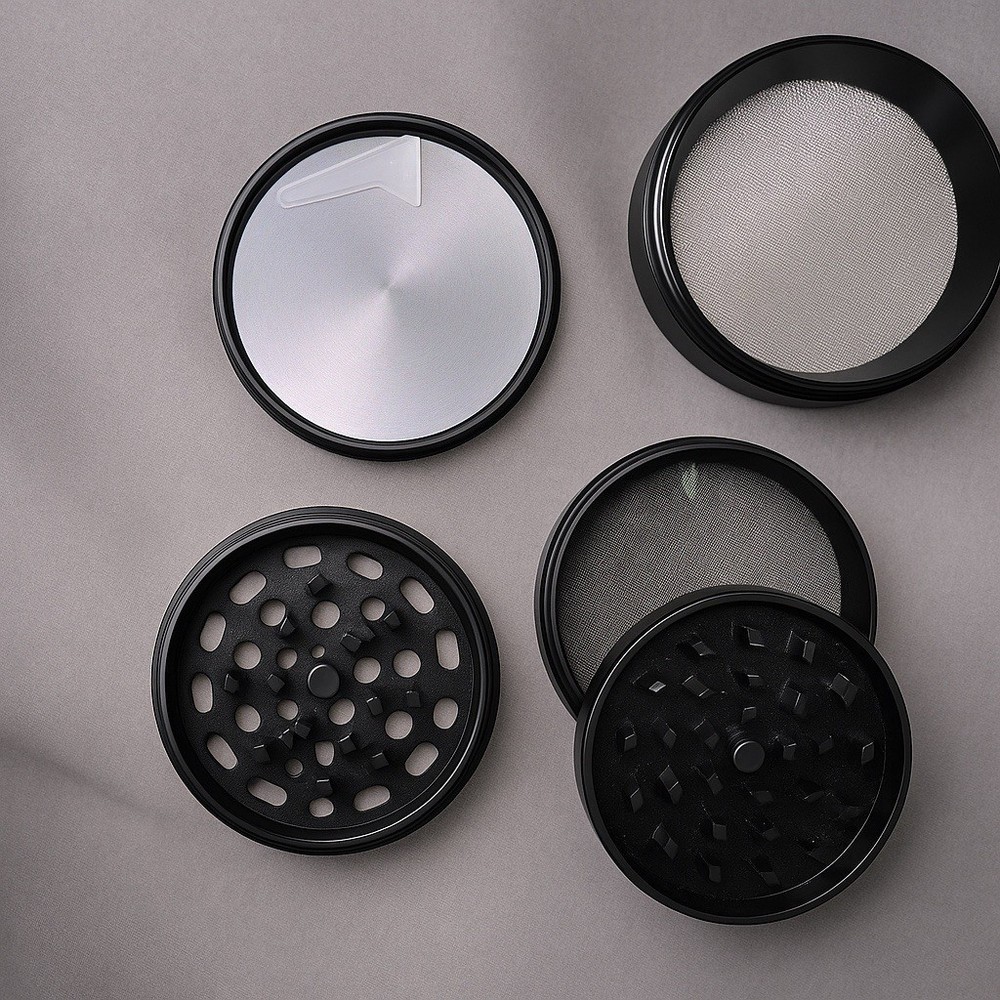 Grinder Black With Built-in Electric Lighter