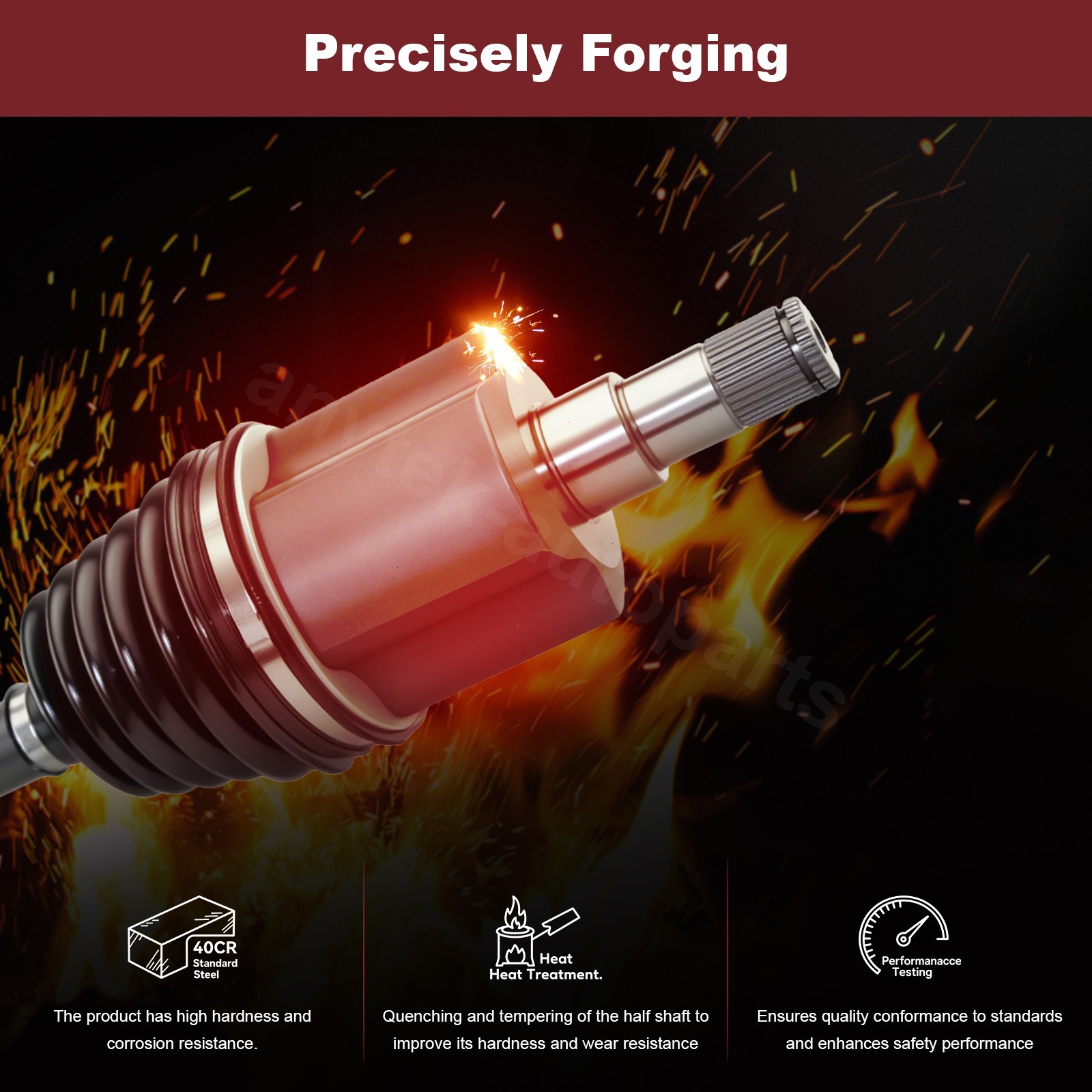 Front Left & Right CV Axle Assembly for Subaru Outback Legacy 2010-2014 Forester