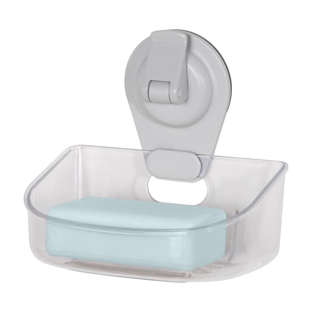Clear Mainstays Suction Cup Soap Holder Easy Install No Tools Wall Mount