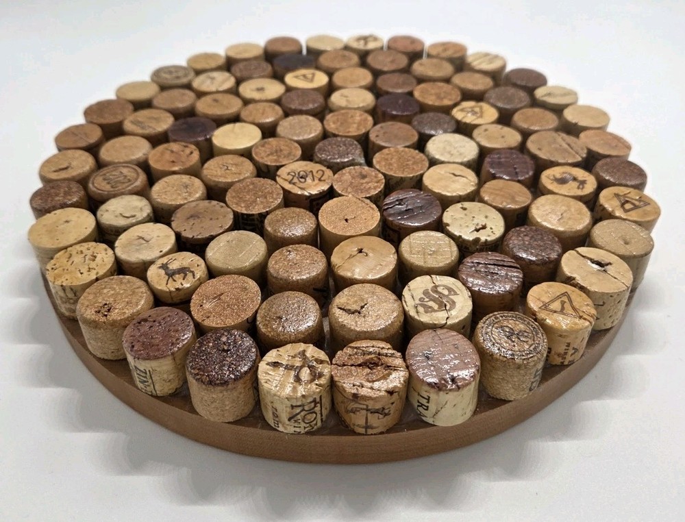 Wine Cork Round Trivet Hot Pad Handmade