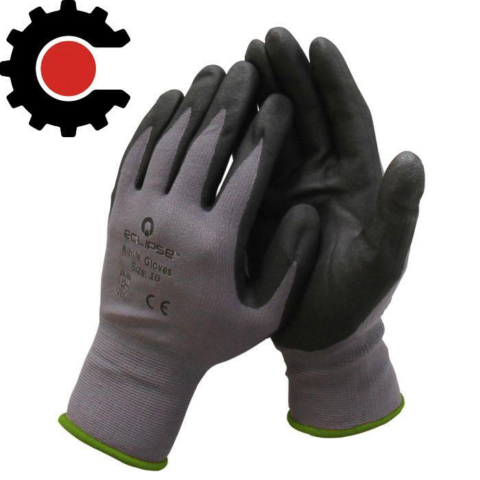 Eclipse Tools Pro'sKit Nitrile Coated Work Gloves (XLarge, Size 10)