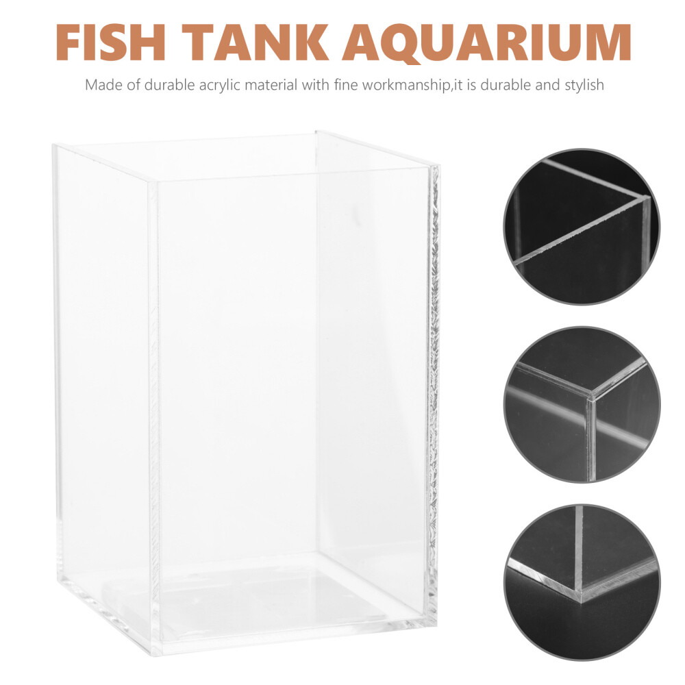 Desktop Fish Tank Small Aquarium Betta for Acrylic Medium Office