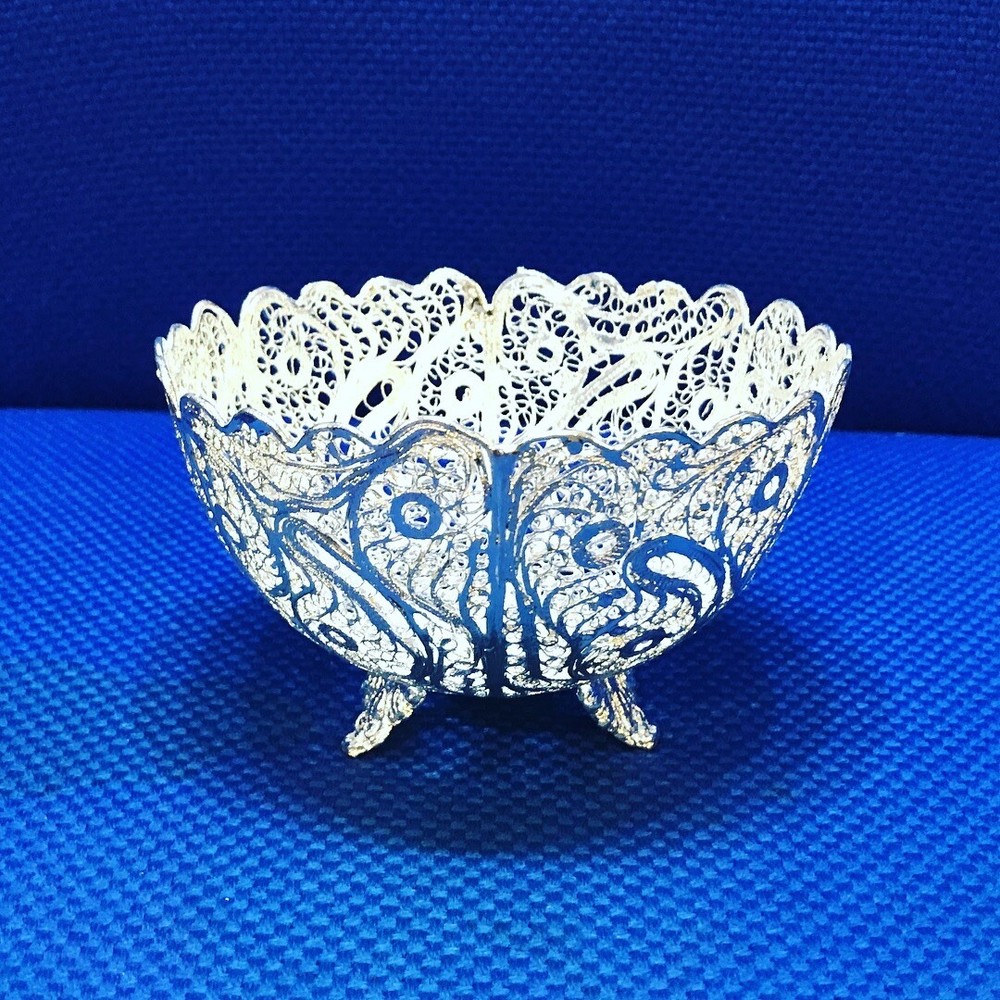 Handmade Filigree Silver Bowl
