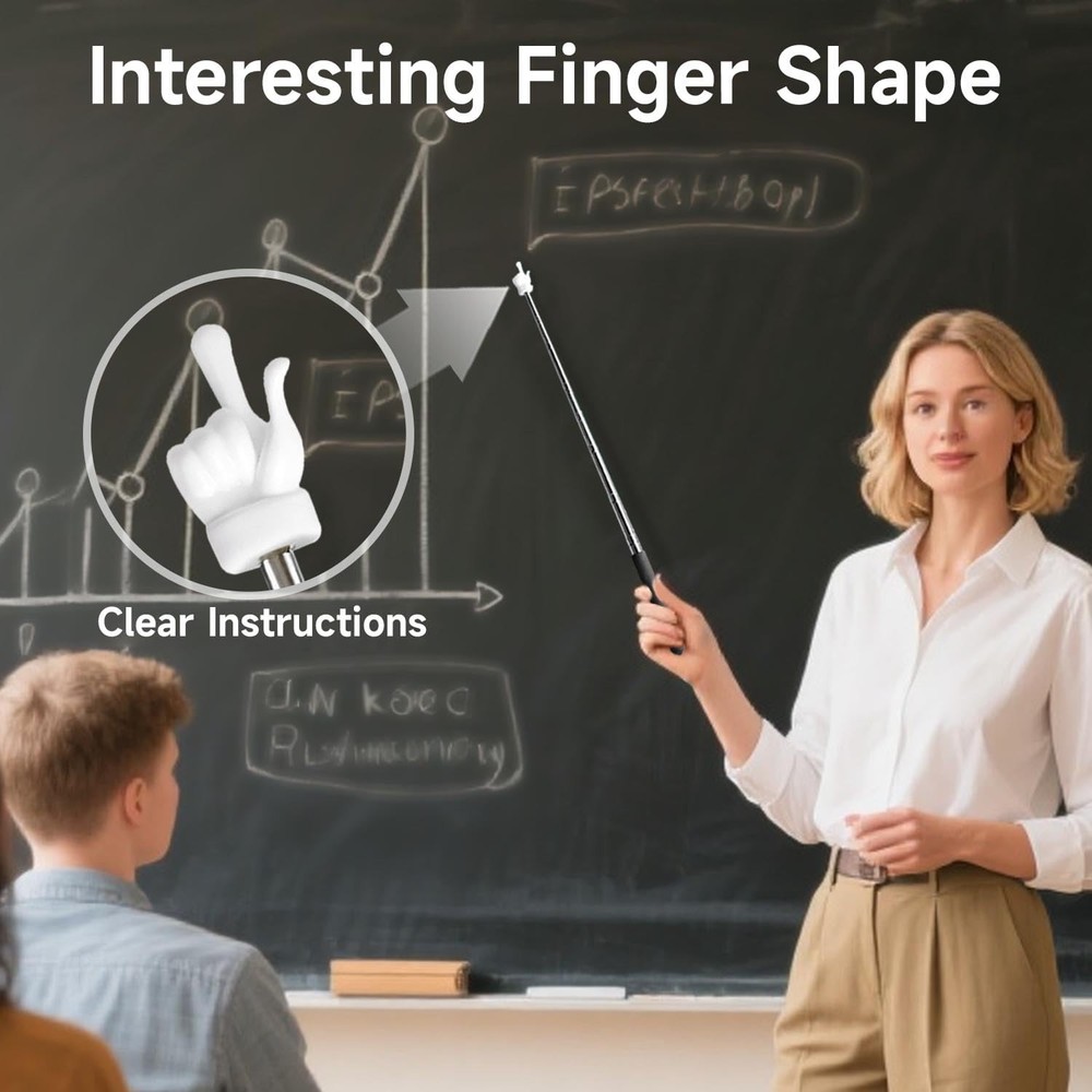 VOVIGGOL 2Pcs Telescopic Teachers Pointer, Extendable Hand Pointer Blue