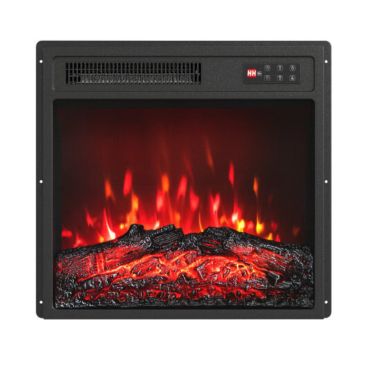 18 Inch Electric Fireplace Insert with Remote Control and 7 Realistic Flame Colo