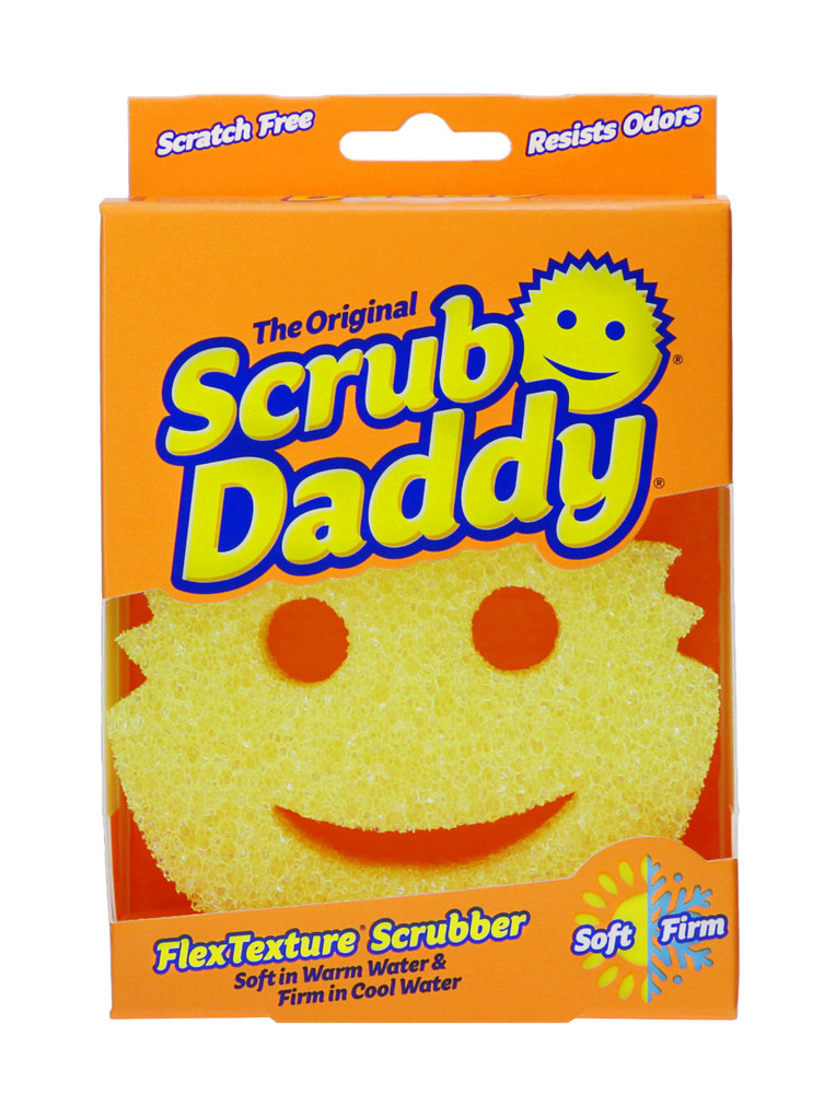 Scrub Daddy Yellow Cleaning Sponge Non Scratch Dish Scrubber FlexTexture