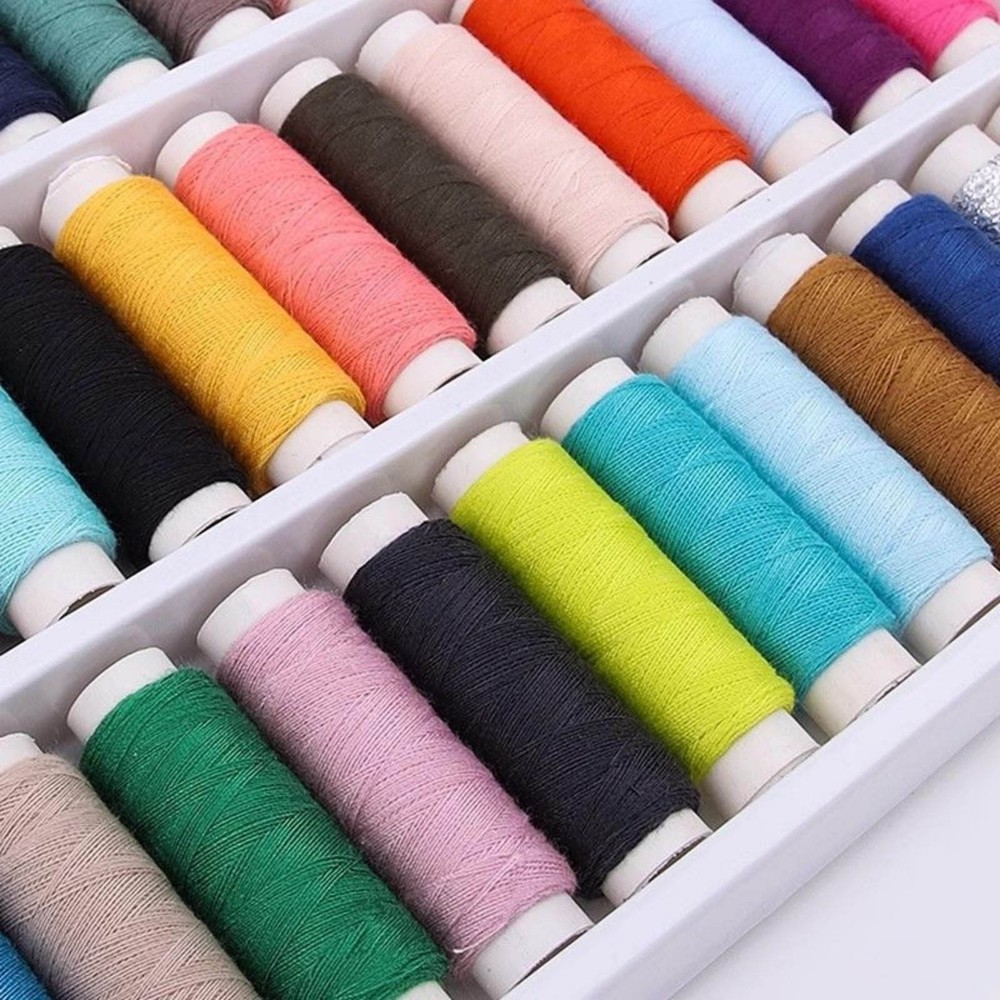 39Pcs Colored Sewing Thread Set Random Colors Polyester Spool Sewing Thread