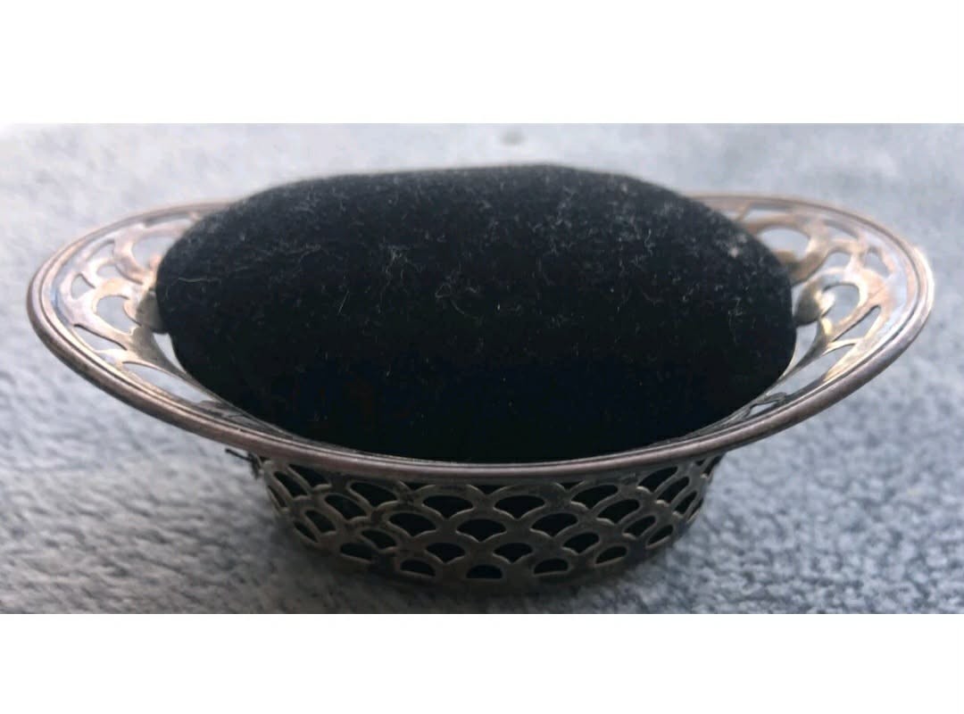 vtg Sterling Silver Wedster Mini Nut Bowl /Basket/ Pin Cushion 13g- B5-READ