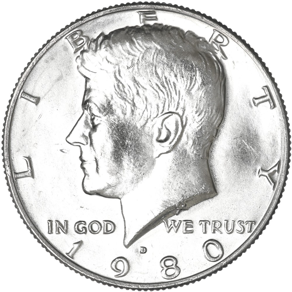 1980 D Kennedy Half Dollar CN-Clad BU
