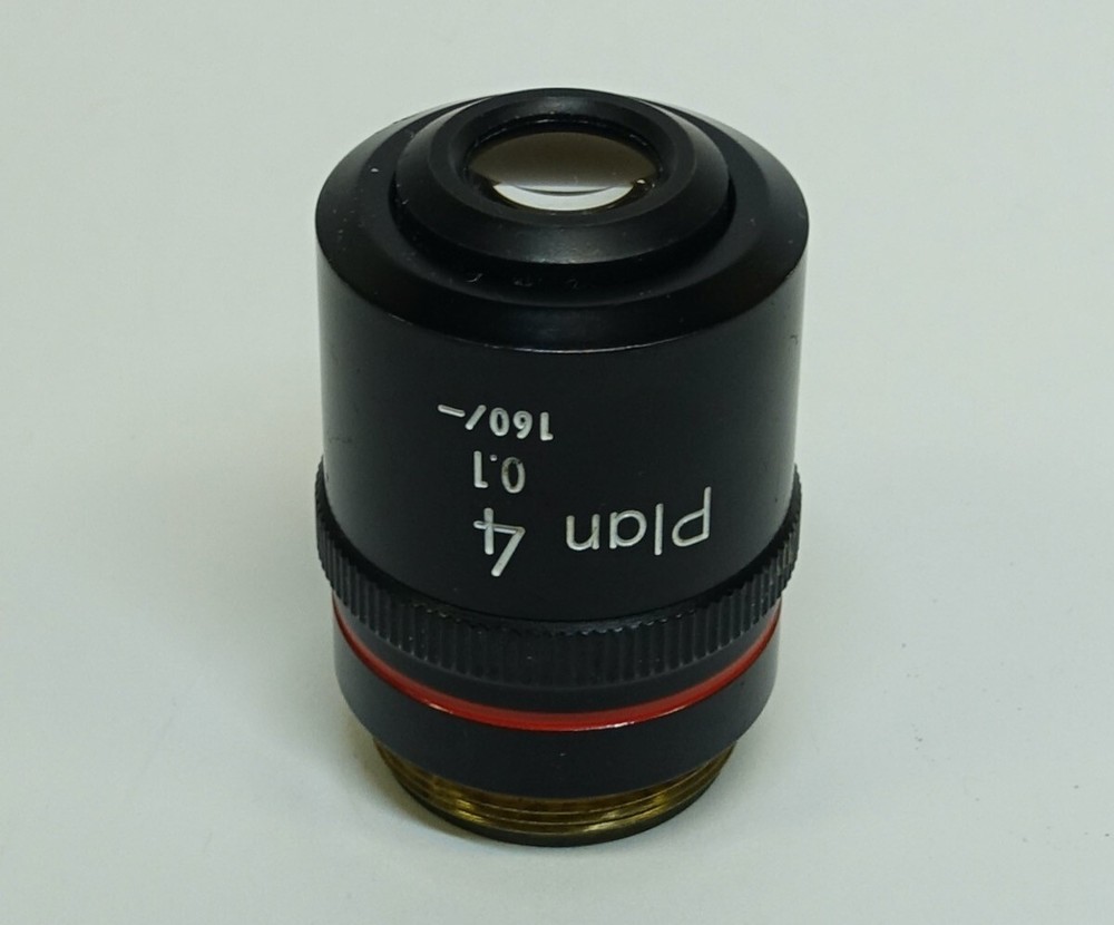 Nikon Plan 4X/0.1 160/- Microscope Objective; great condition