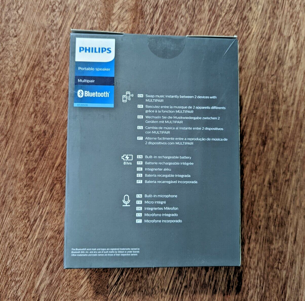 D Philips Portable Speaker 4 W Mono Bluetooth