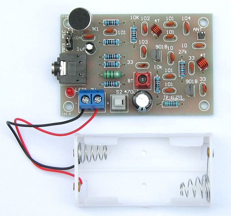 FM MP3 Radio Transmitter Wireless Microphone Broadcast Launch Board Audio kits