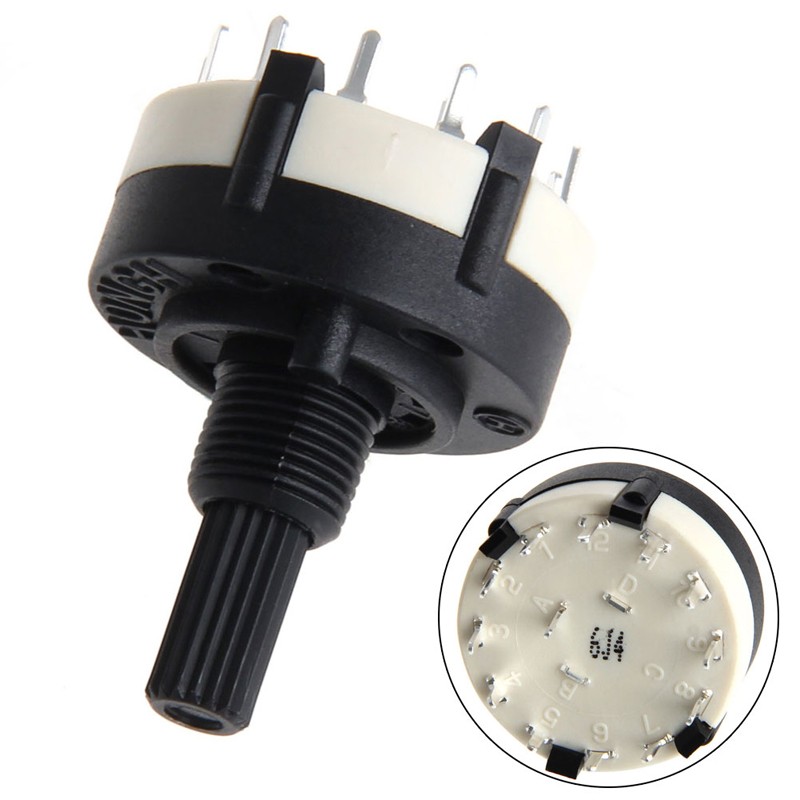 RS26 Selectable Band Rotary Channel Selector Switch Single Deck Rotary Switch