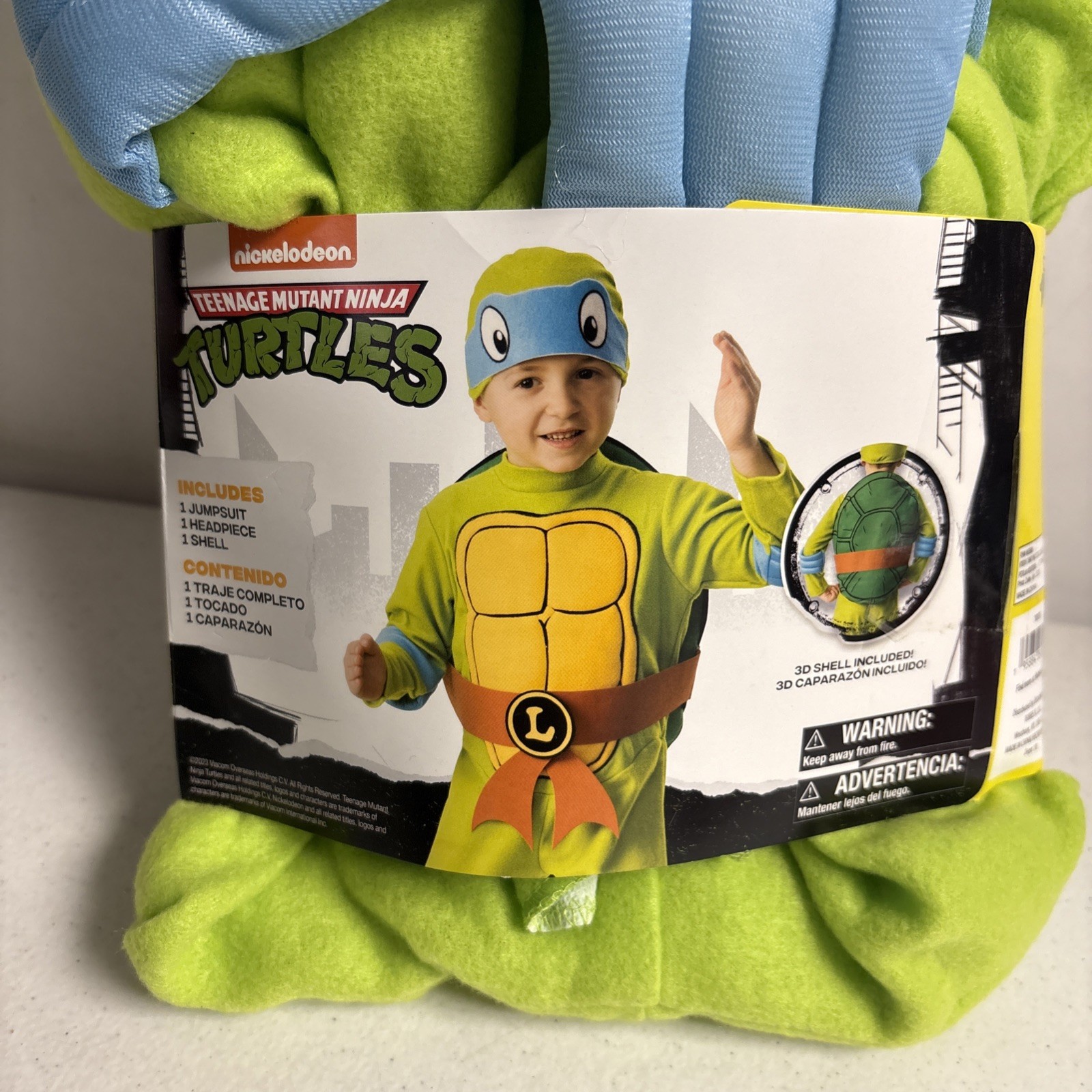 Toddler Teenage Mutant Ninja Turtles TMNT Leonardo Costume Rubies 4T NEW