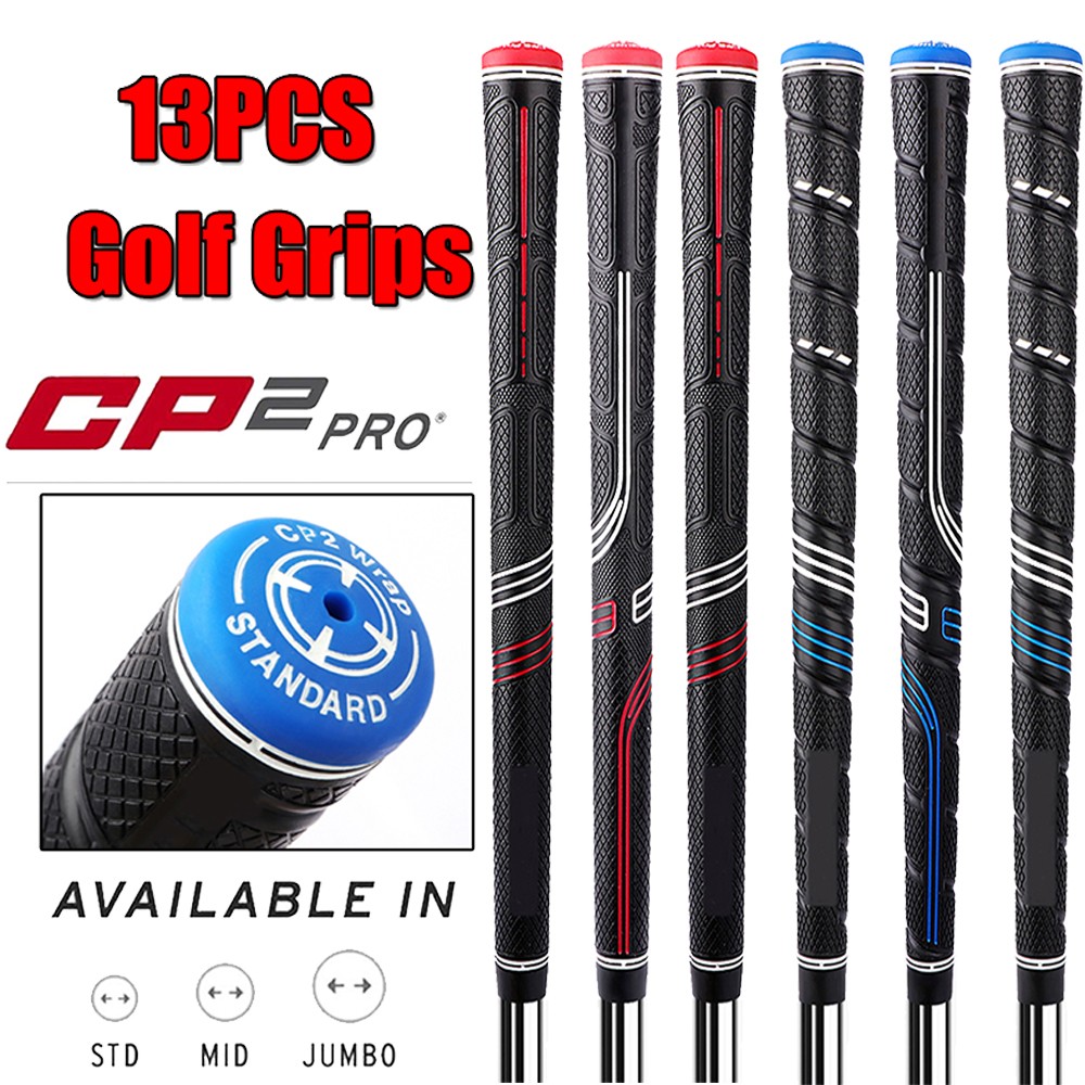 13PCS Golf Grips Golf Club Grip Anti-Slip Rubber Grip Standard Midsize Jumbo New