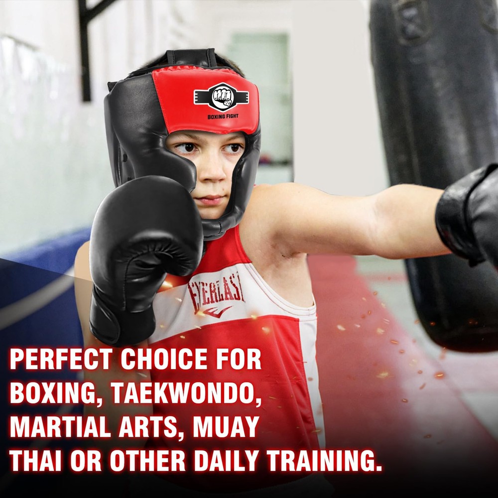 2 Pack Boxing Headgear, Gear Equipment Small-Medium, Red & Blue