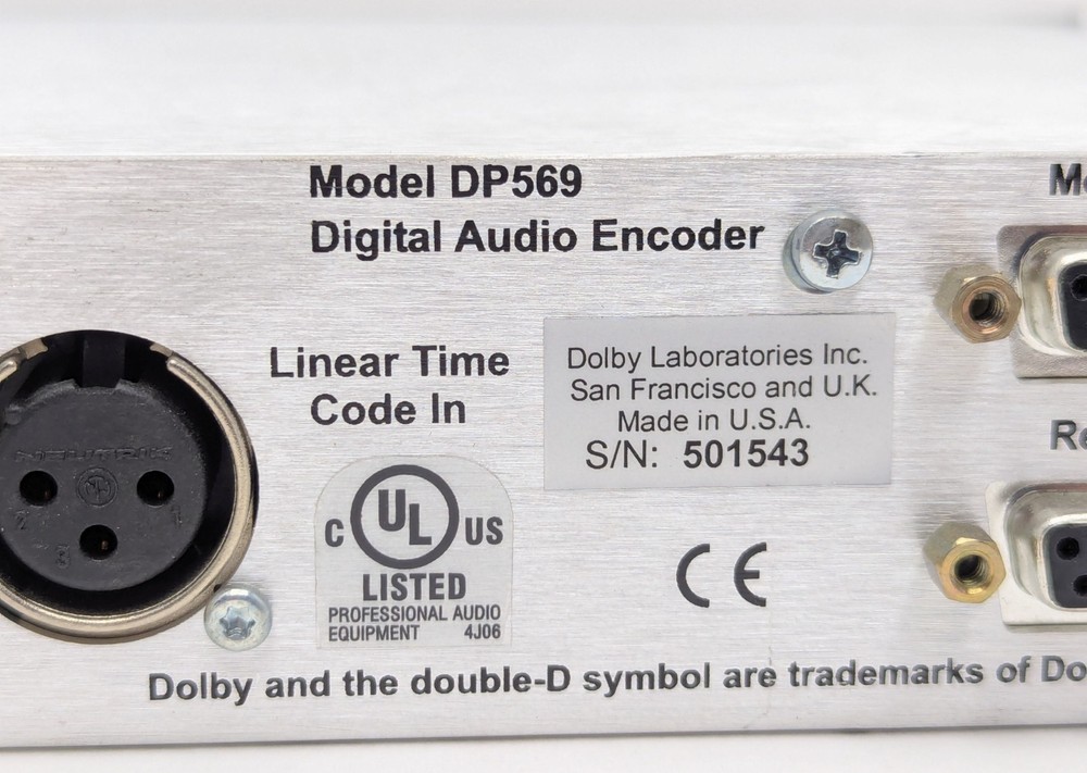 Dolby DP569 Multichannel Digital Pro Audio Encoder AC-3 DTV DP 569 1U Rackmount