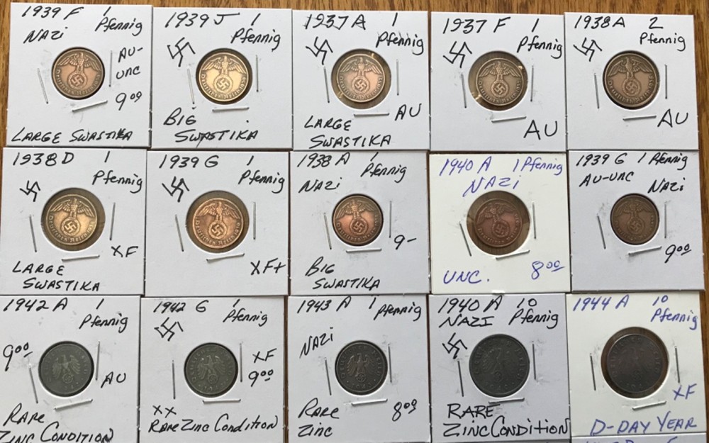 Third Reich Coins Lot-27 total coins