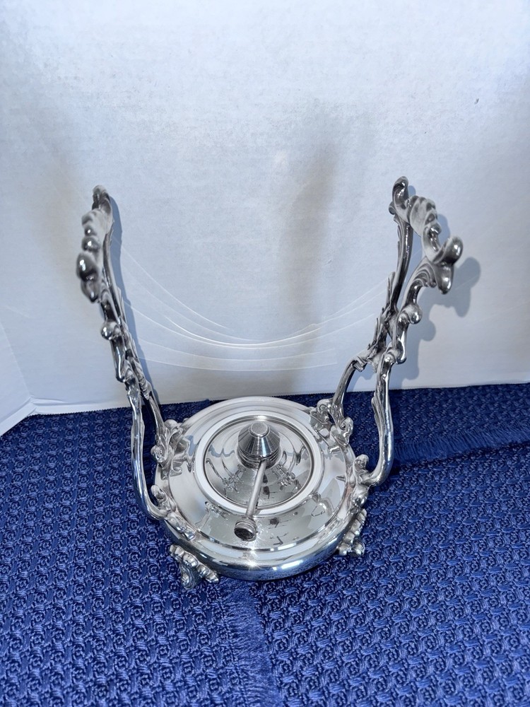 Sheridan Silverplate Tilting Teapot Samovar Stand with Burner Coffee Server