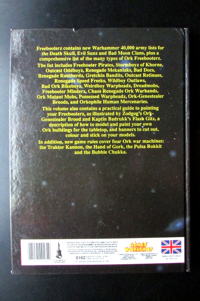 OOP Citadel / Warhammer 40k / Rogue Trader Space Orks Freebooterz Hardback Book