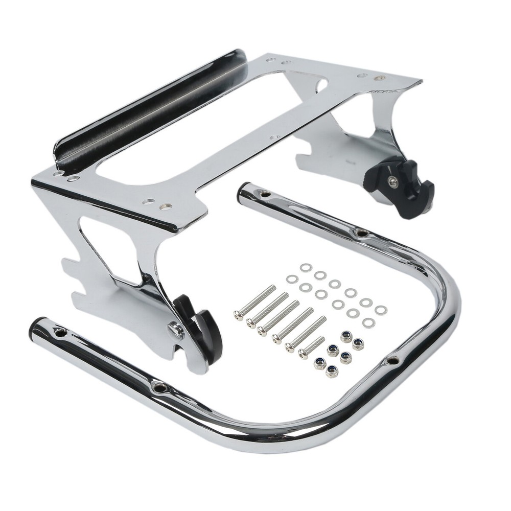 Fit For Harley Road King Chrome Two-up Trunk Rack Mount + Docking Kit 97-08