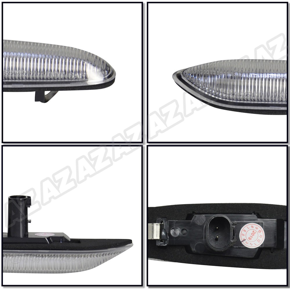 2pcs Dynamic LED Side Marker Signal Light Clear For BMW E90 E91 E92 E60 E61 E82