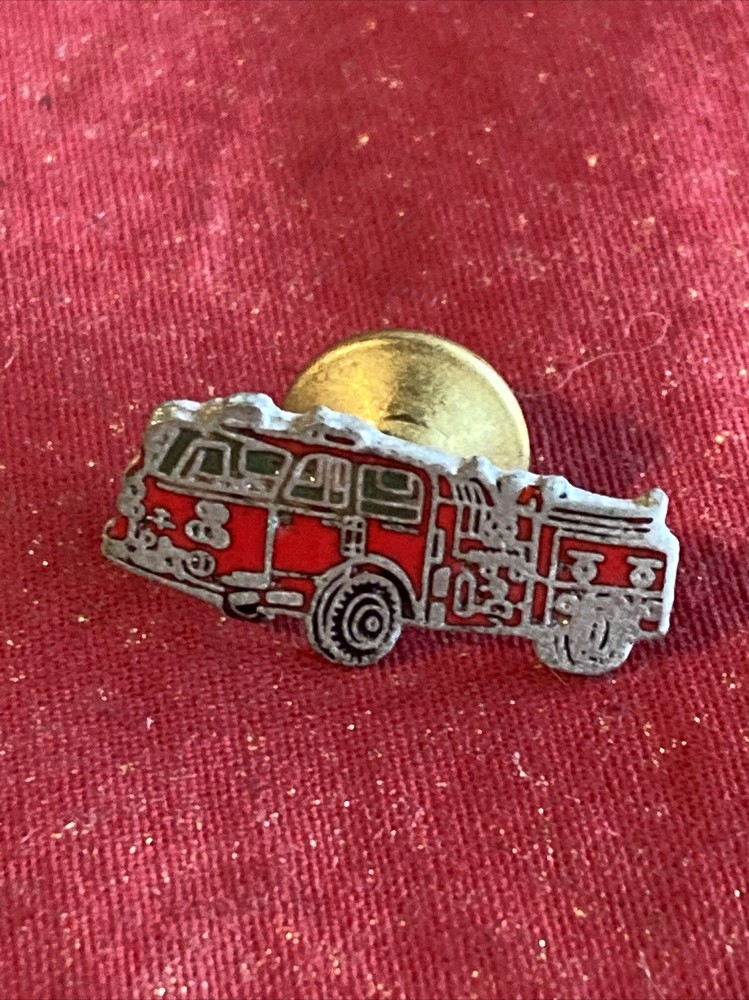 Vintage Red Fire Truck Pin