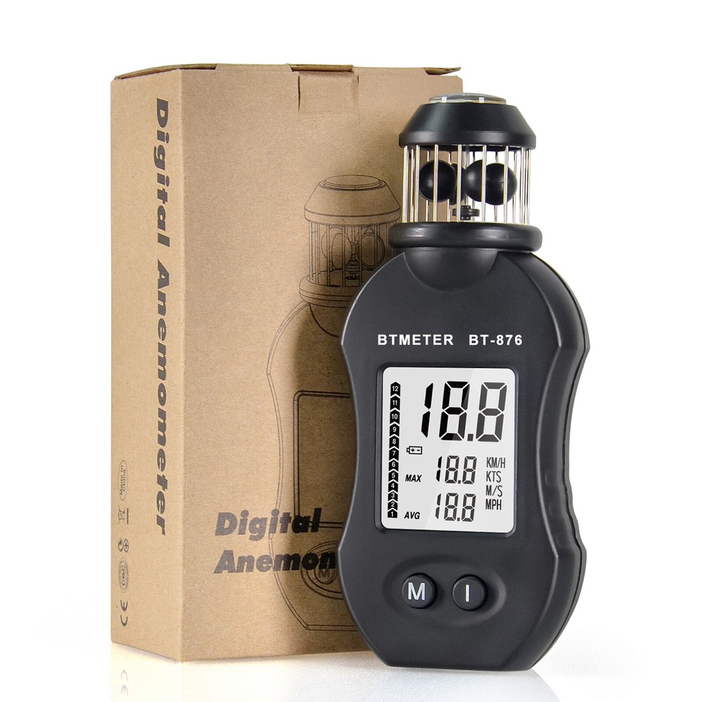 5.8" Portable Handheld Anemometer Digital Cup Wind Speed Meter Gauge Data Record