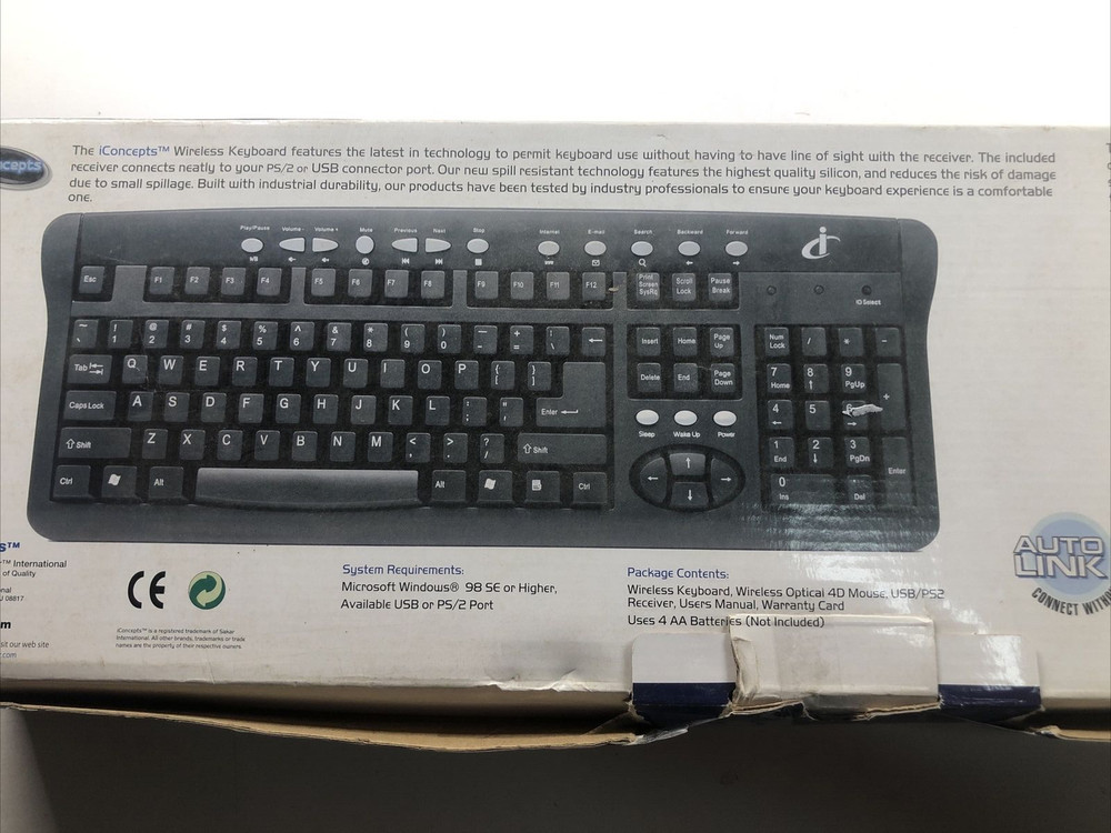 I-Concepts Deluxe Wireless Desktop Duo Keyboard & Mouse.