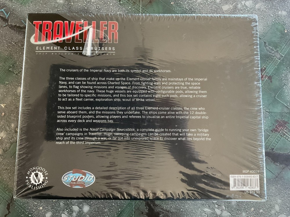 Traveller RPG Element Class Cruisers Boxed Set Mongoose Publishing new in shrink