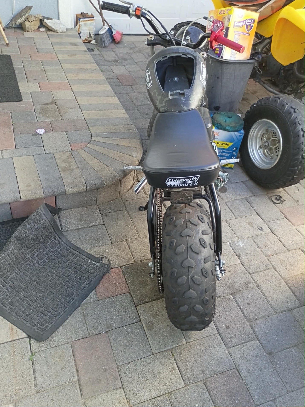 Coleman CT200U-EX Mini Motorcycle Gas Powered Black Integrated Footrest