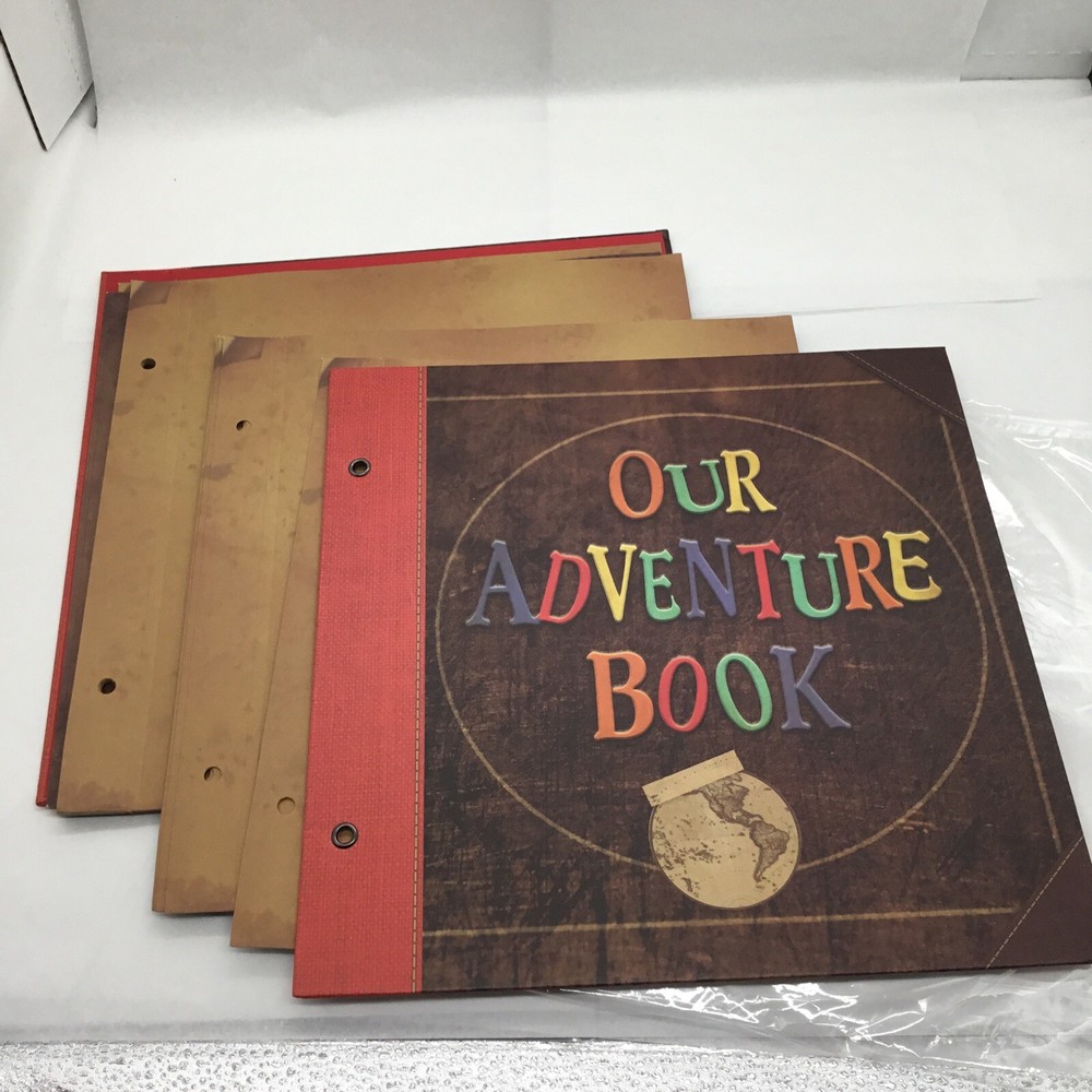 "Our Adventure Book" Scrapbook Includes Front & Back Covers + Some Pages NEW