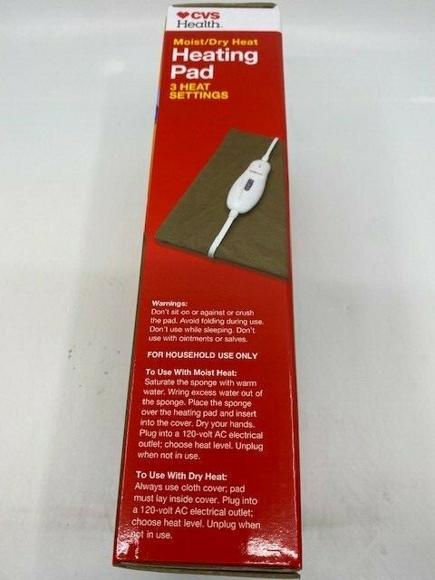 CVS Health Heating Pad with 3 Heat Settings and Controller
