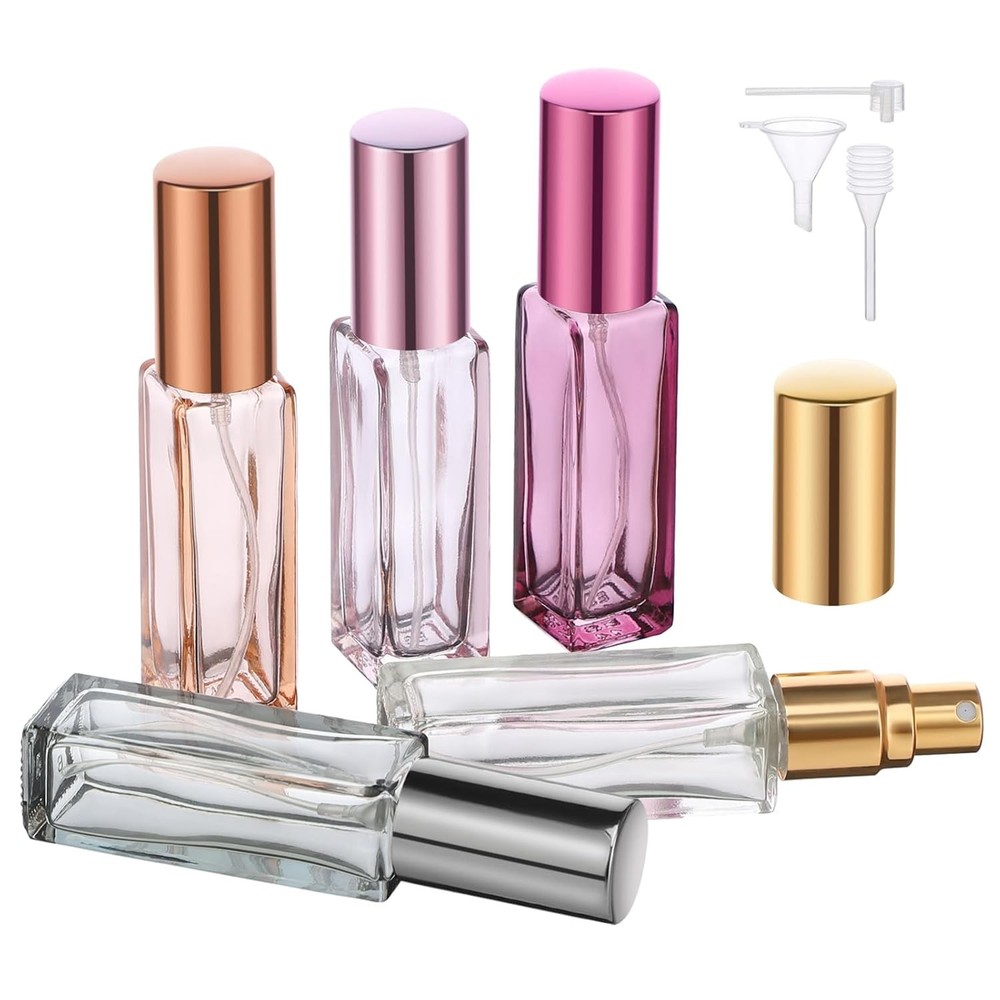 5PCS 10ML Refillable Mini Perfume Bottles Portable Travel Atomizer Spray