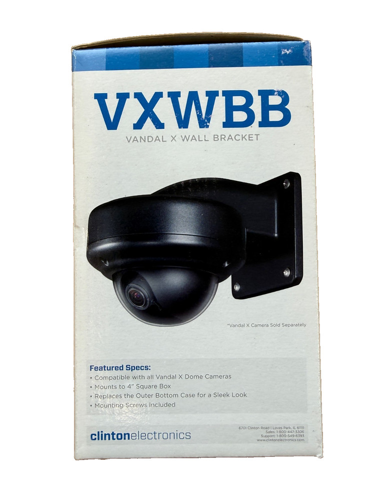 CLINTON ELECTRONICS CE-VXAPB VANDAL X WALL BRACKET ADAPTER PLATE