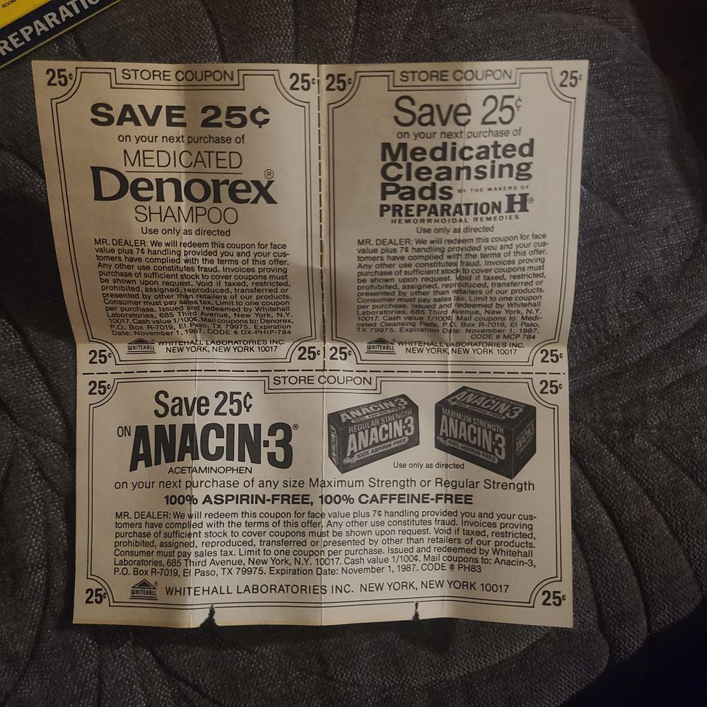 VINTAGE Display item - Preparation H Hemorrhoidal suppositories 8/12 remaining