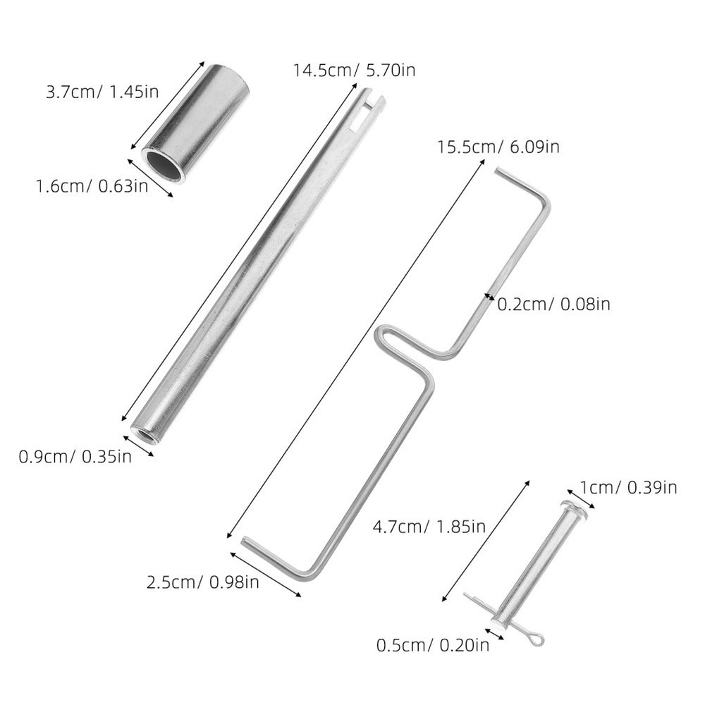2 Sets Popcorn Machine Mixer Replacement Metal Stirring Rod Stick Accessories