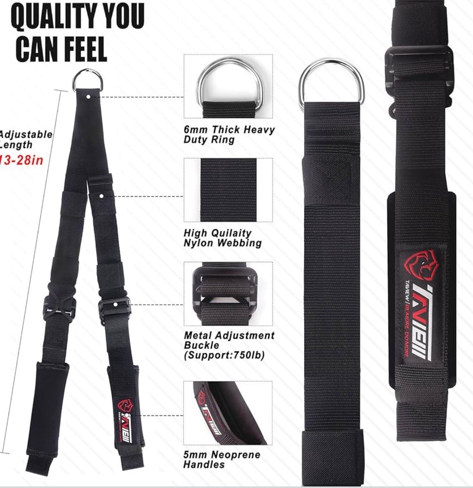 Gym Tricep Rope Cable Attachment Greater Range Motion Pull Down Back Face Pulls