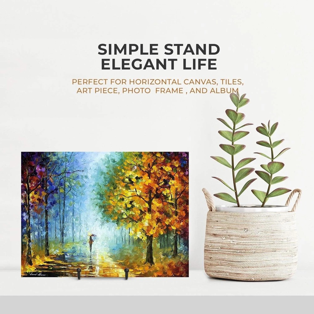 Versatile 6-Inch Wrought Iron Display Stands - Decorative Plate & Art Holder