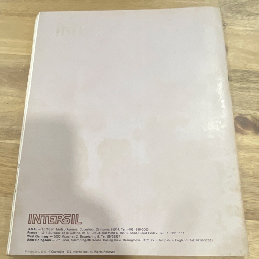 Intersil Timers Counters Display Drivers Applications Handbook