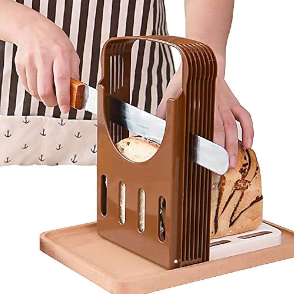 TCOTBE, Foldable Compact Bread Slicing Guide - Bake Slicer Cutter for Homemade