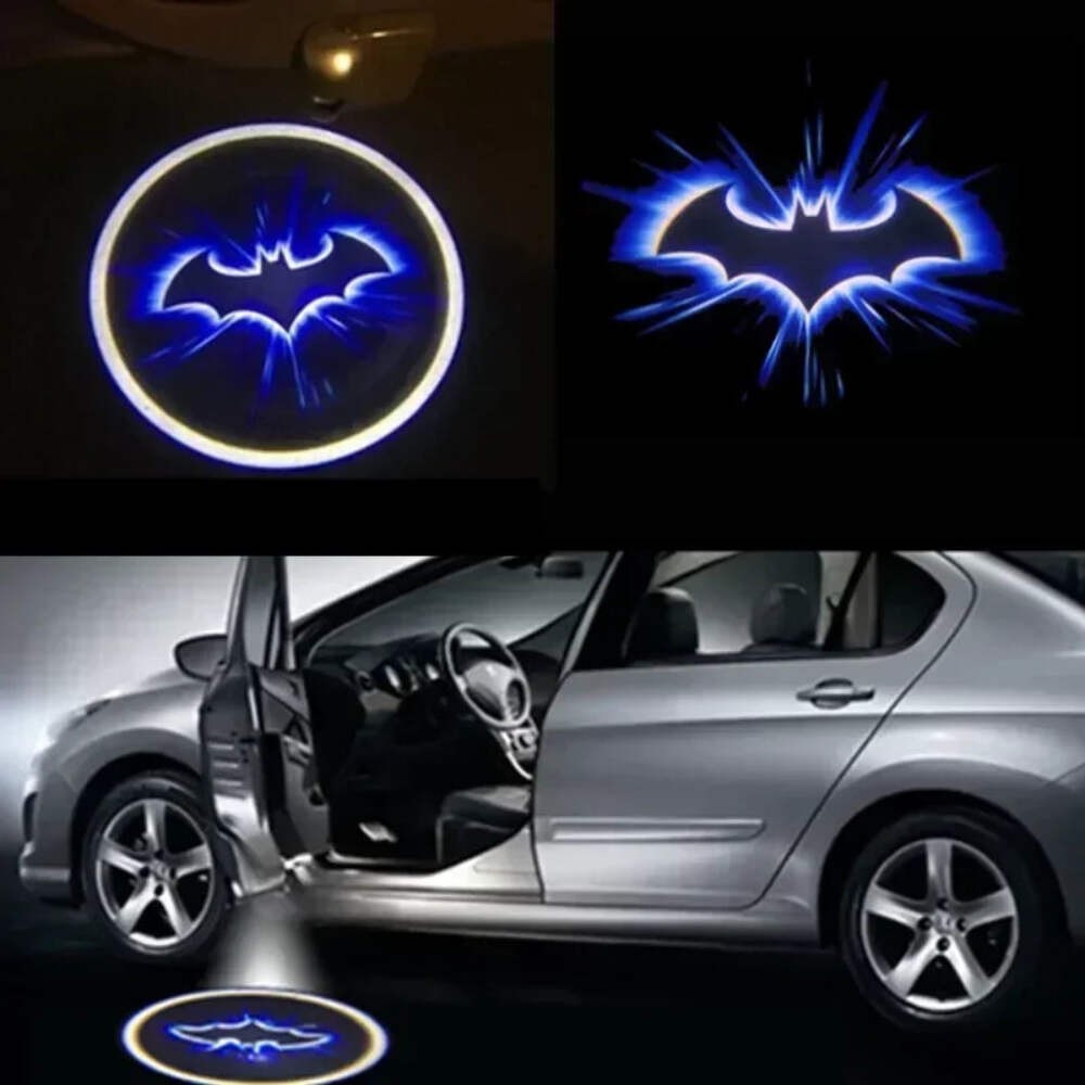 2PCS Wireless Car Door LED Welcome Light Wing Shape Shadow Projector Lamp